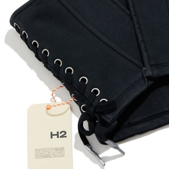 H&M Heron Preston Collab Limited Edition Black Washed Look Corset M NWT - Picture 7 of 11